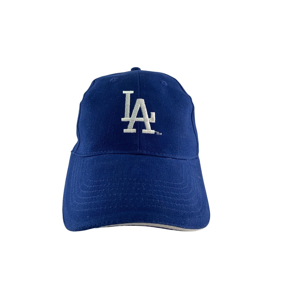 Los Angeles Dodgers Hat Cap Strap Back Mens Blue MLB Baseball Bank of America